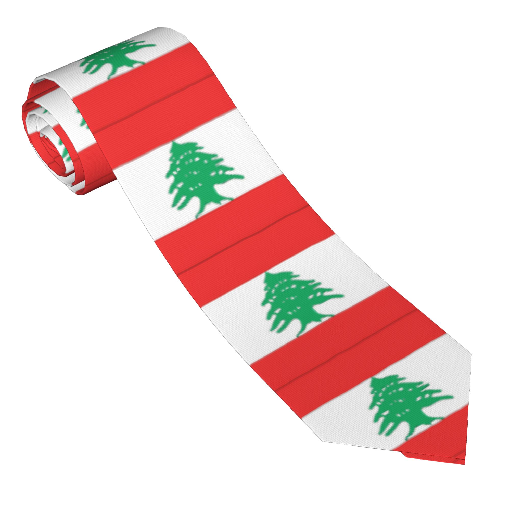 Men Accessories Lebanon - Cravatta con Bandiera del Libano, Elegante