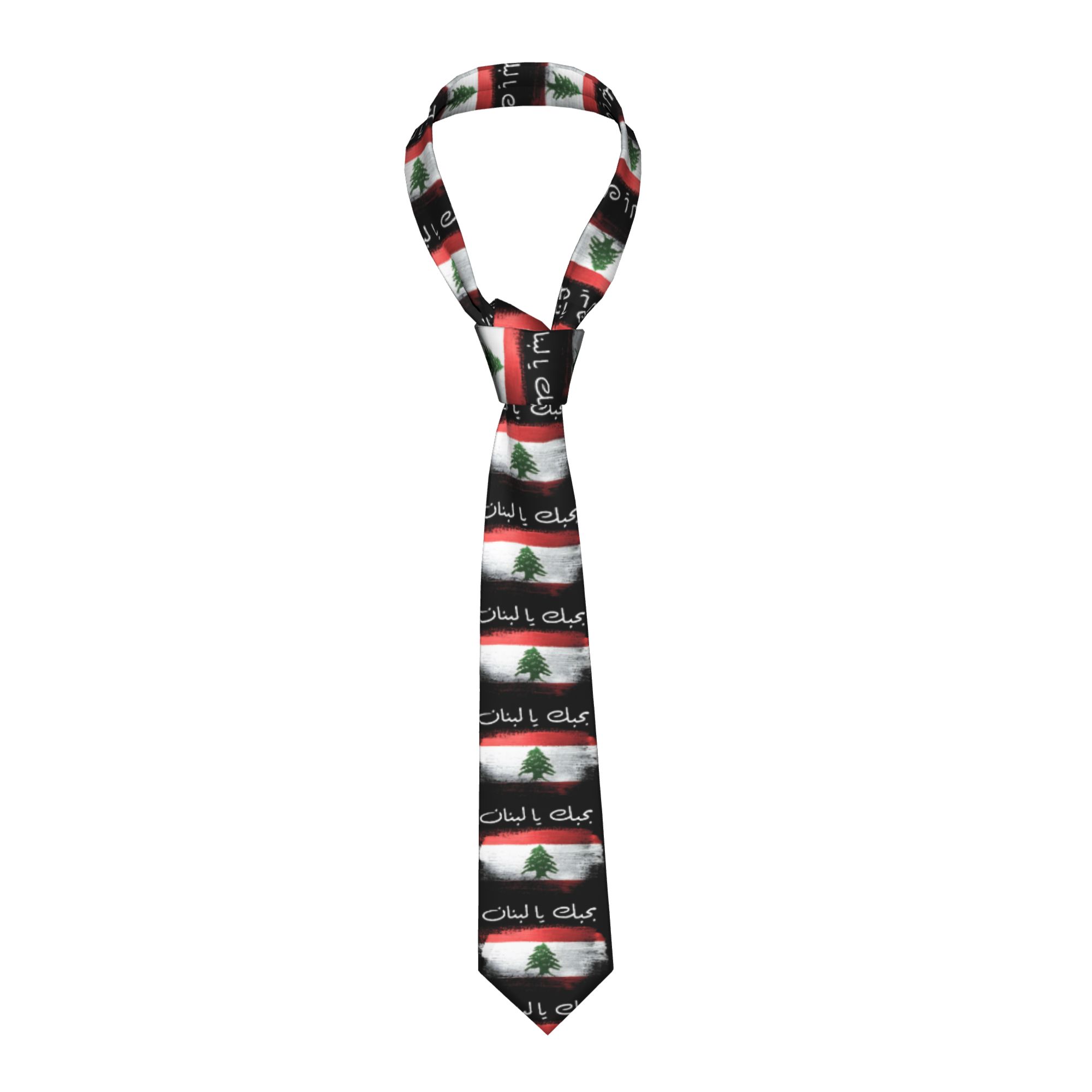 Men Accessories Lebanon - Cravatta con bandiera del Libano, cravatte