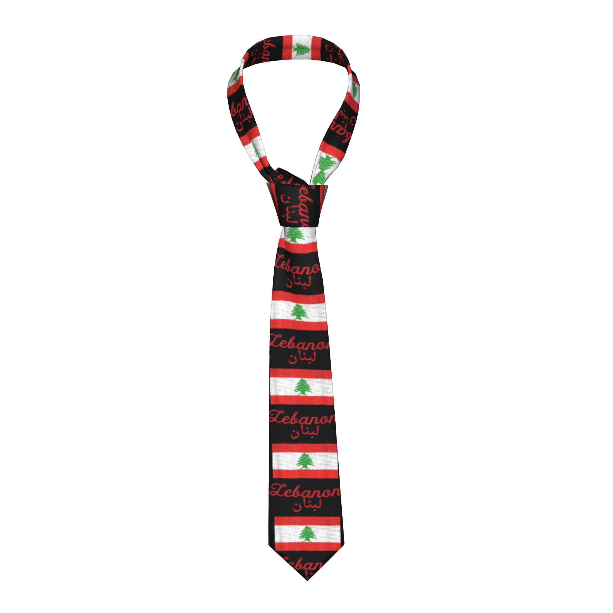 Men Accessories Lebanon - Cravatta con bandiera del Libano, cravatte