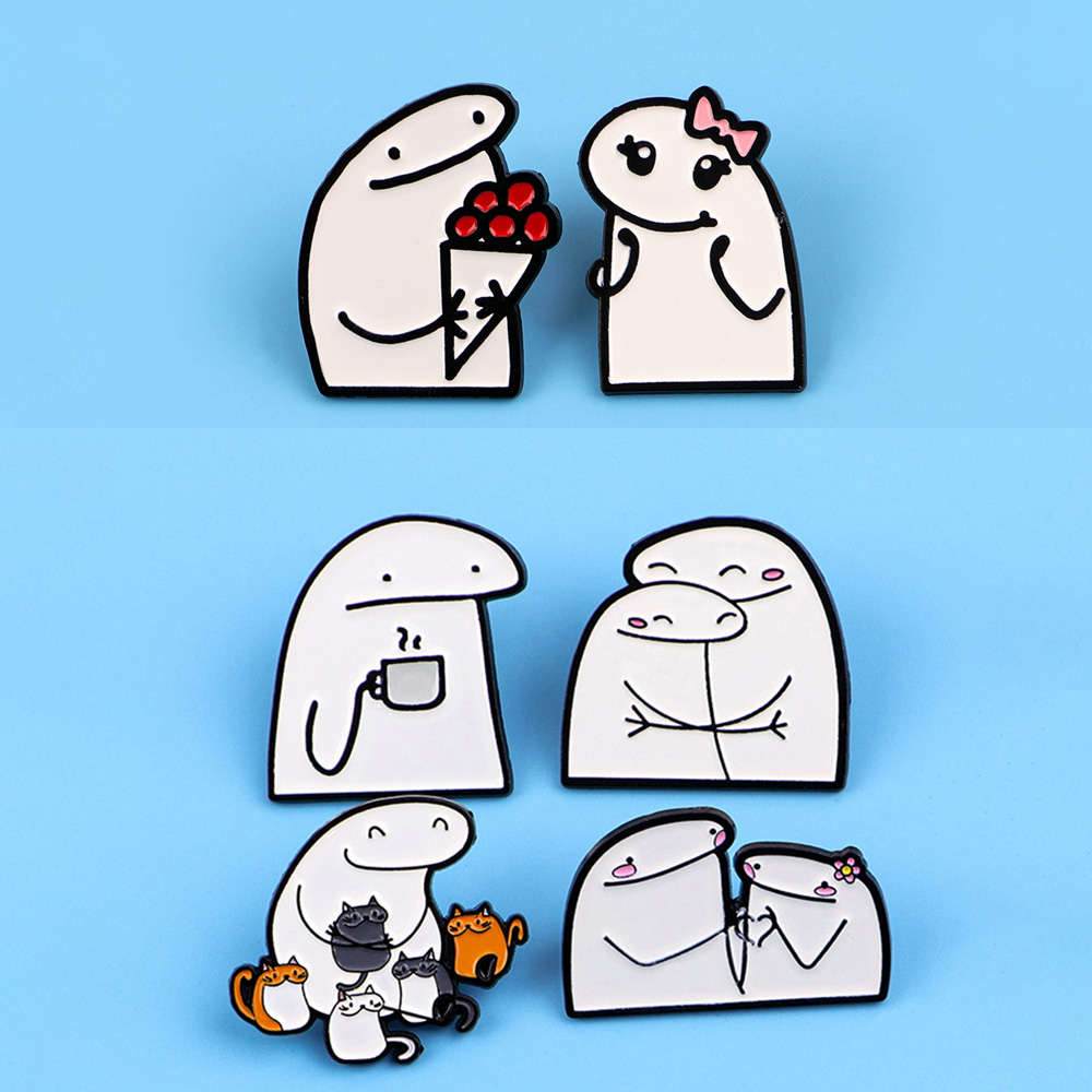Men Accessories Drawing - Cartoon Stick Figura Disegno Spille da