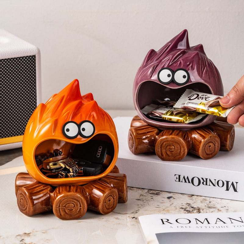 Men'S Accessories Tray - Ornamenti portaoggetti in ceramica Cartoon Flame
