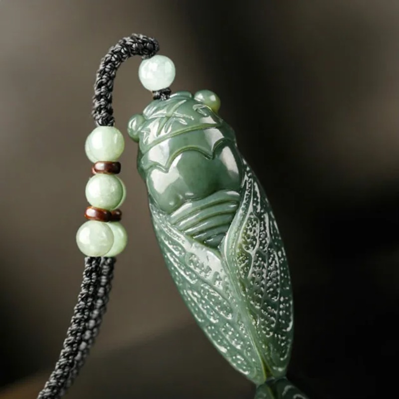 Men Accessories Hand - Naturale Hetian Cicala di Giada Borda