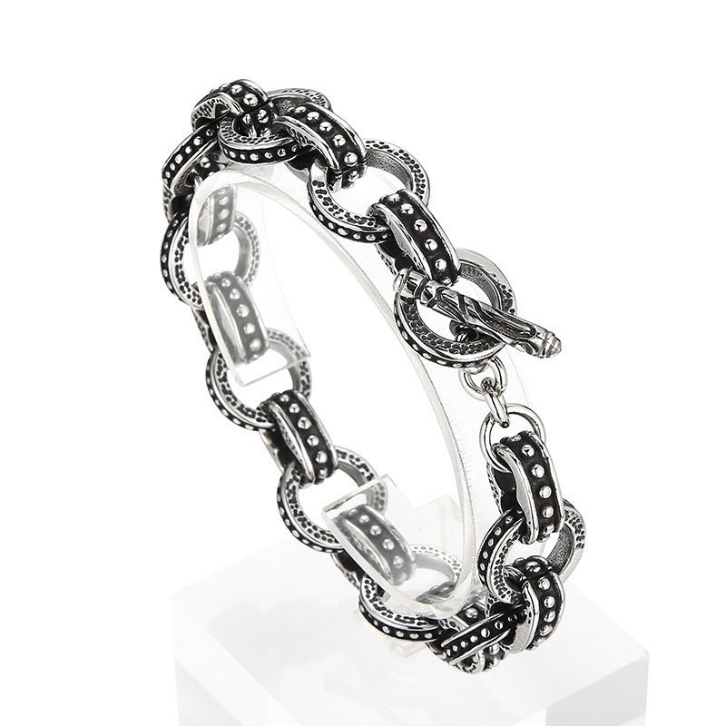 Men'S Accessories Hand Bands - Braccialetto a catena da motociclista Punk