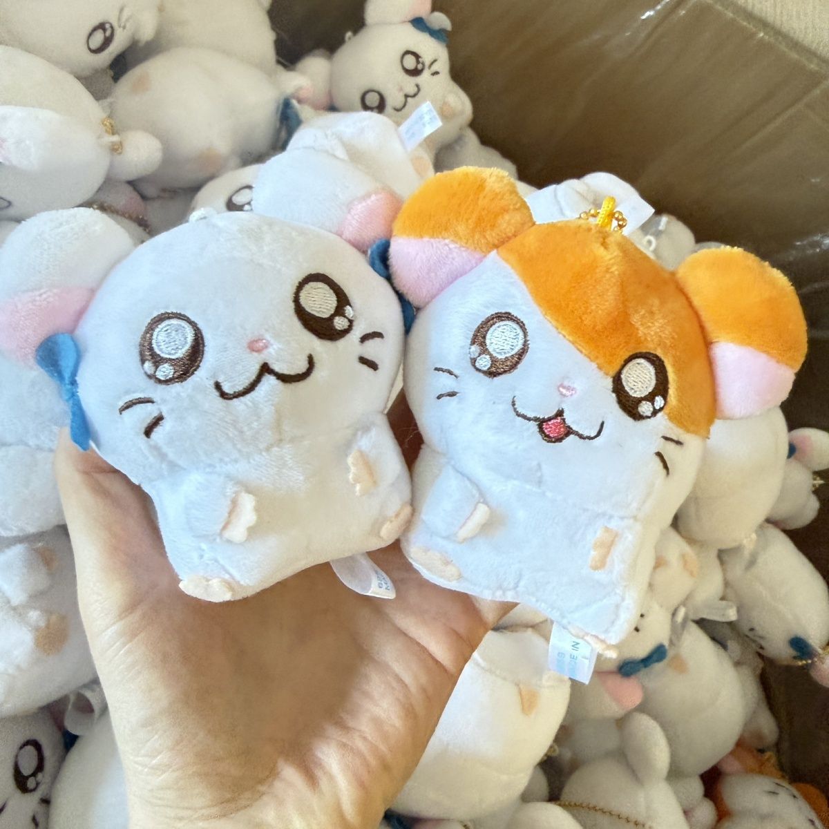 Men Keychain Accessories - Portachiavi Peluche Hamtaro Bijou Abbracciabile, Ciondolo