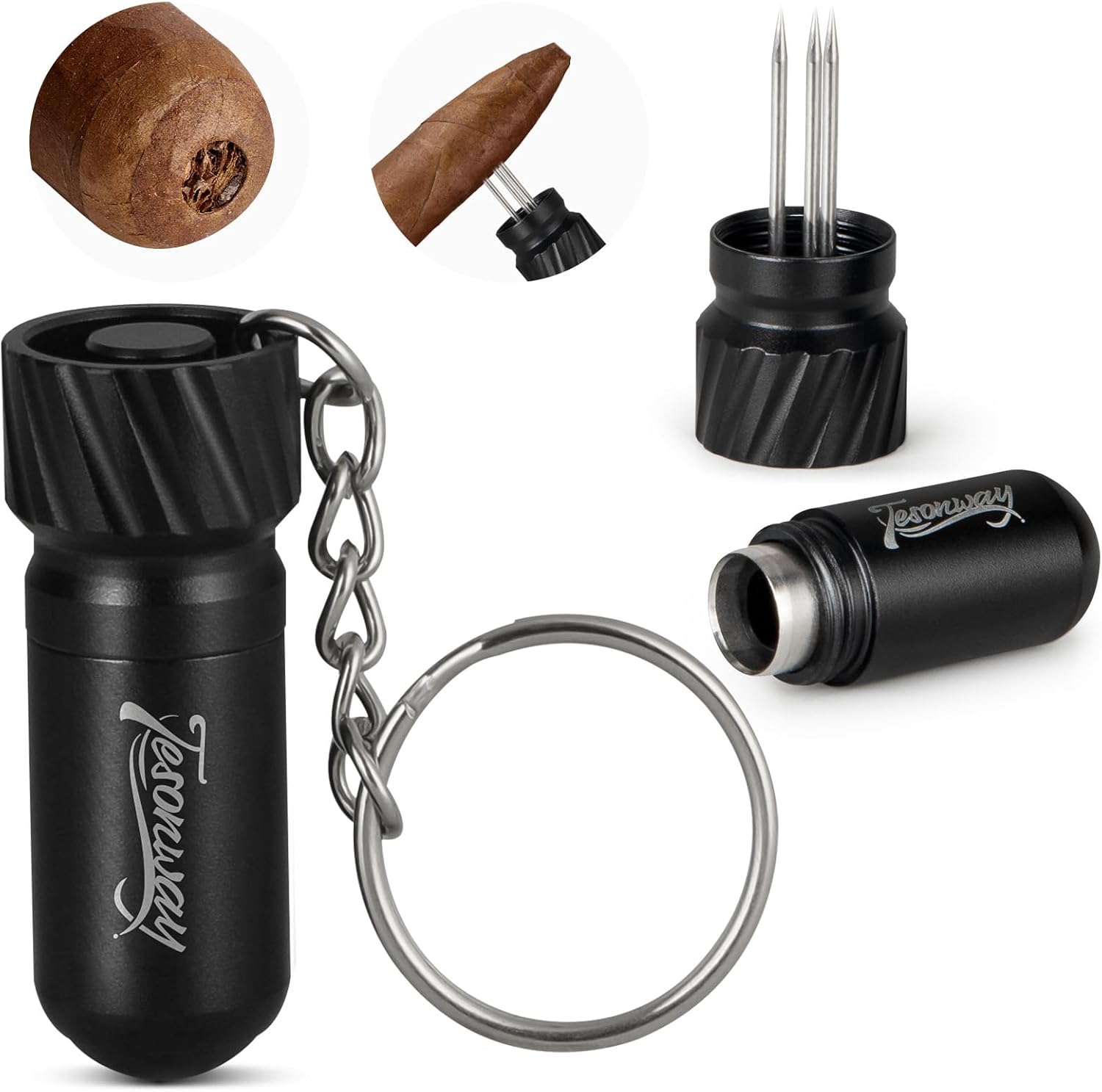 Men Accessories Drawing - Tagliasigari, Ago per Sigari 2-in-1, Strumento