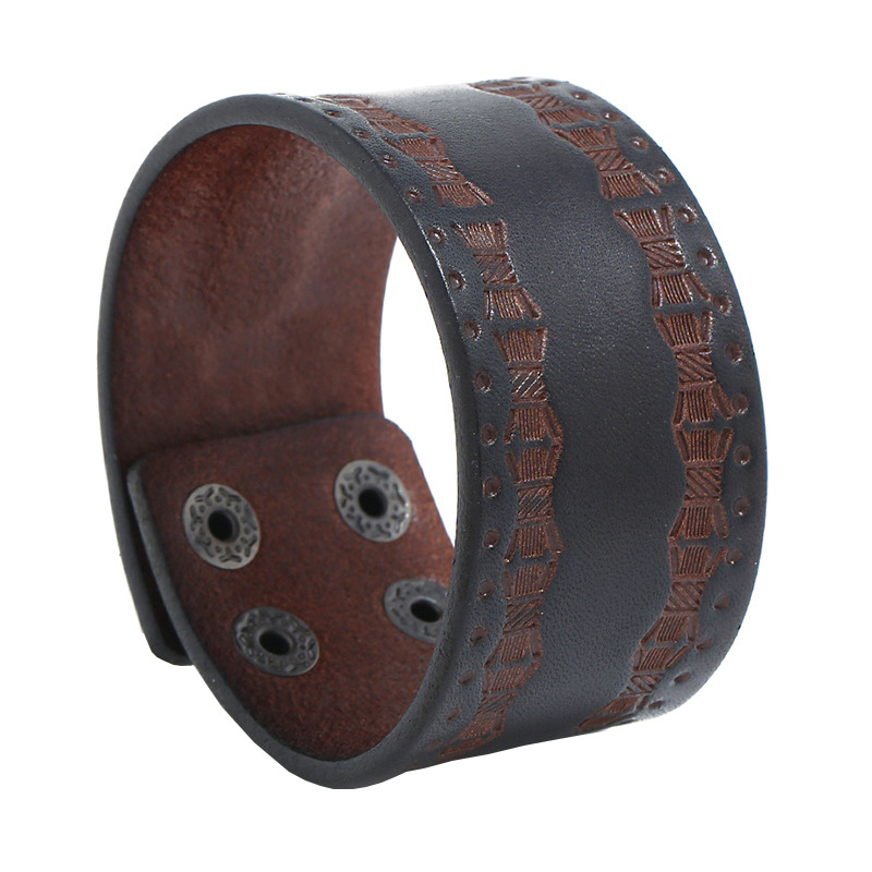 Men Accessories Pk - Bracciale vintage punk da uomo: polsino