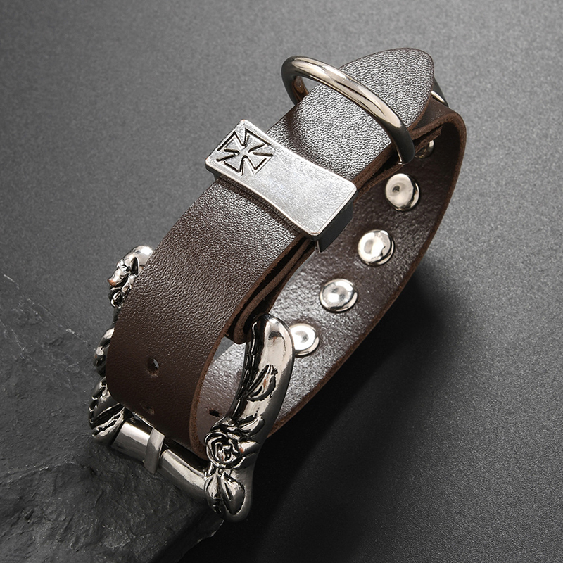 Men Accessories Pk - Bracciale con fibbia grande stile rock