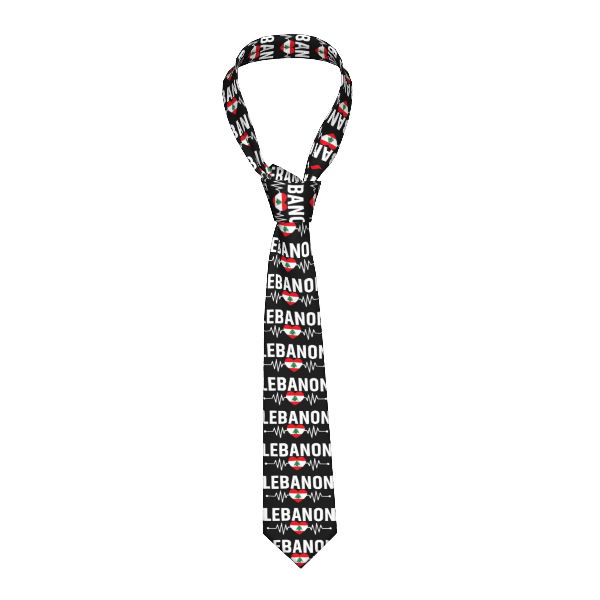Men Accessories Lebanon - Cravatta con design della bandiera libanese