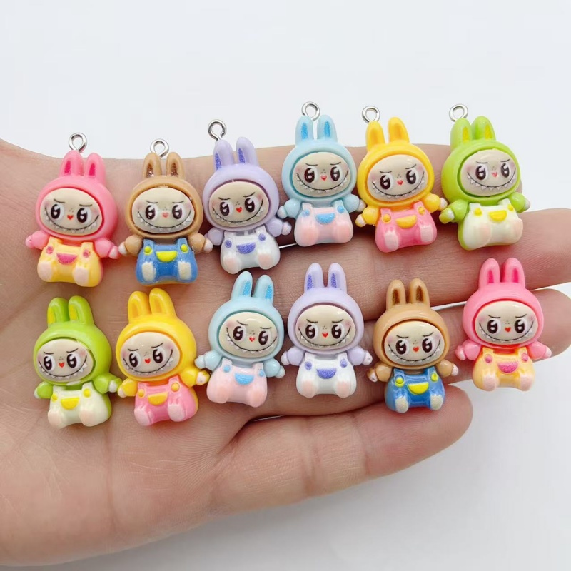 Men Keychain Accessories - 10 Pezzi Ciondoli in Resina Kawaii