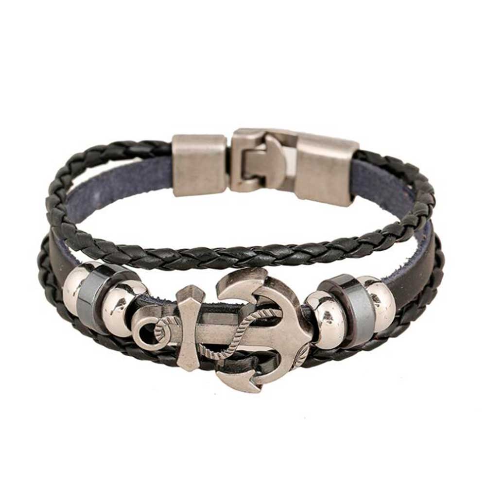 Men Accessories Pk - Braccialetti di corda di cuoio vintage