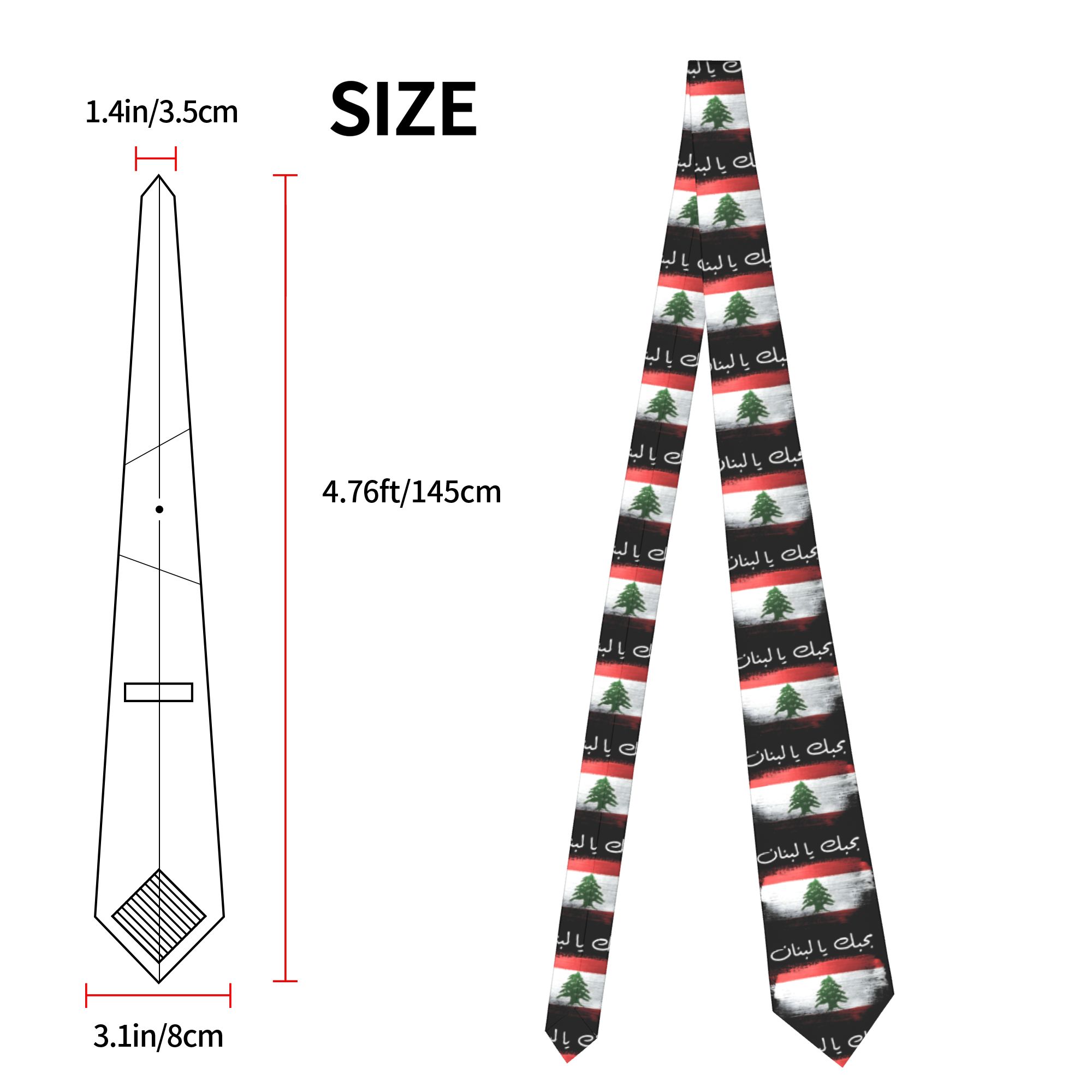 Cravatta con bandiera del Liba - Men Accessories Lebanon recensione e prezzo