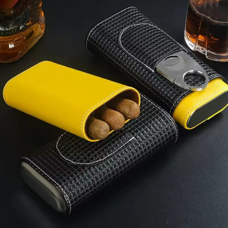 Humidor Portatile in Pelle con - Cigar Cutter Set recensione e prezzo