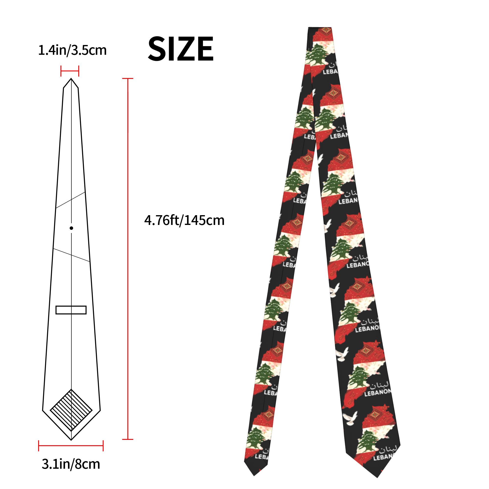 Cravatta da uomo con bandiera  - Men Accessories Lebanon recensione e prezzo